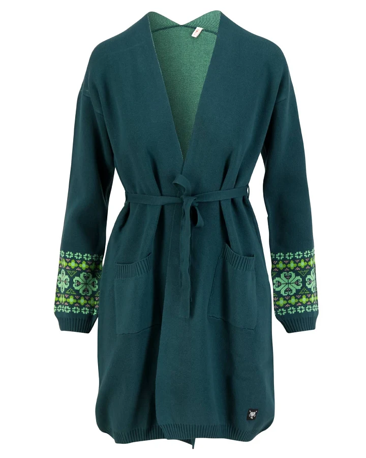 Lange Strickjacke Nordic Wrapper