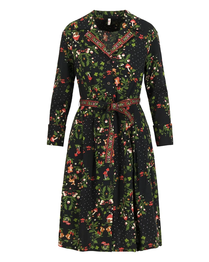 Blusenkleid Zauberknopf und Kragen
