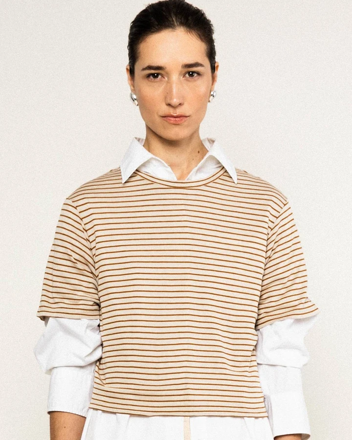 Streifenshirt Casual Marine