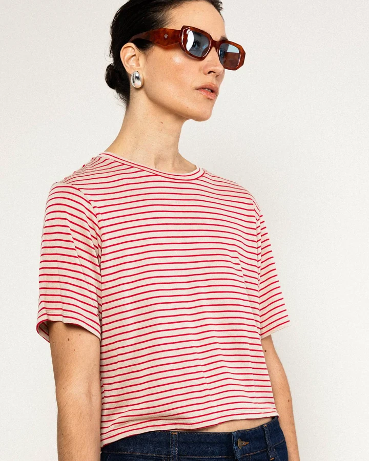 Streifenshirt Casual Marine