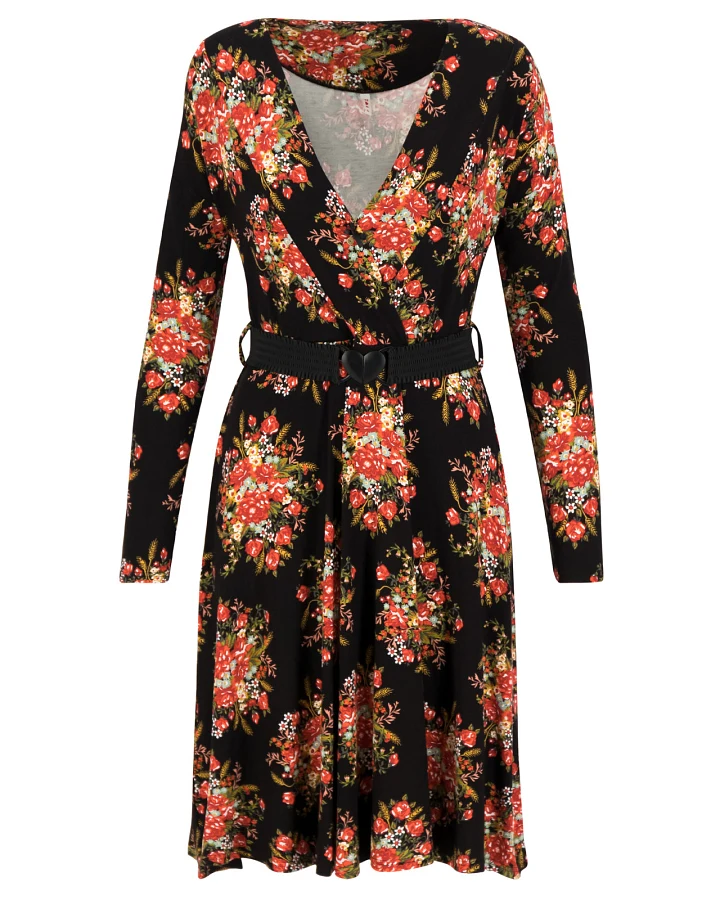 Herbstkleid ma chère robe enroulée