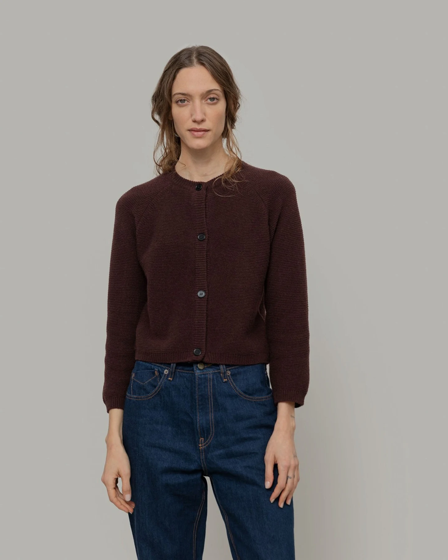 Wollstrickjacke Mafalda Braun – Ansicht 3