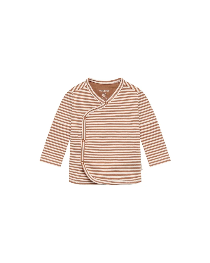 Wickelshirt Langarm Mocha Mousse 44