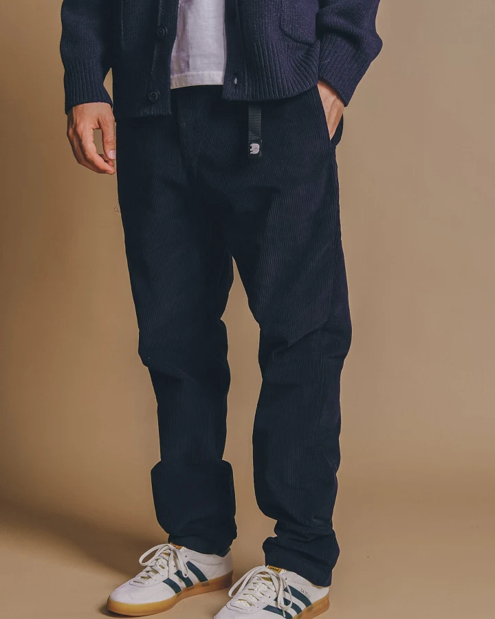 Trendsplant Herren vegan Hose Corduroy Ecodye Climber Navy