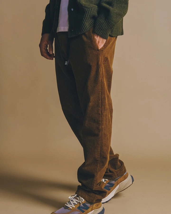 Trendsplant Herren vegan Hose Corduroy Ecodye Climber Caramel