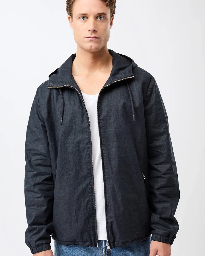 LangerChen Herren vegan Kurze Jacke Marineblau