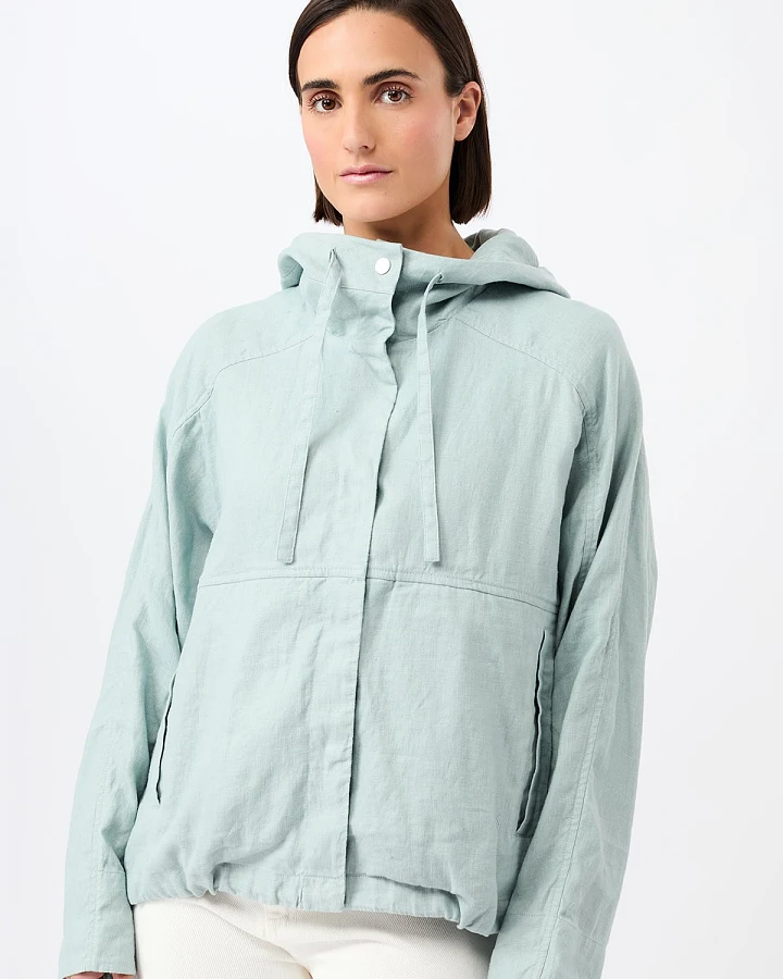 LangerChen Damen vegan Lockere Jacke Mit Kapuze Und Kordelzug Flow