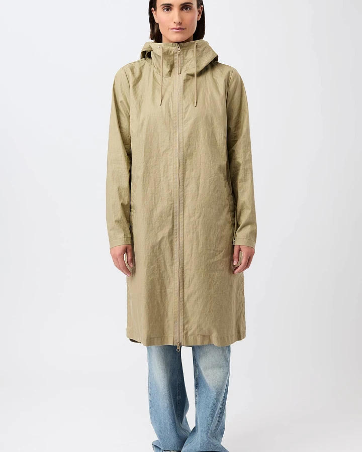 LangerChen Damen vegan Parka Long Breeze Beige