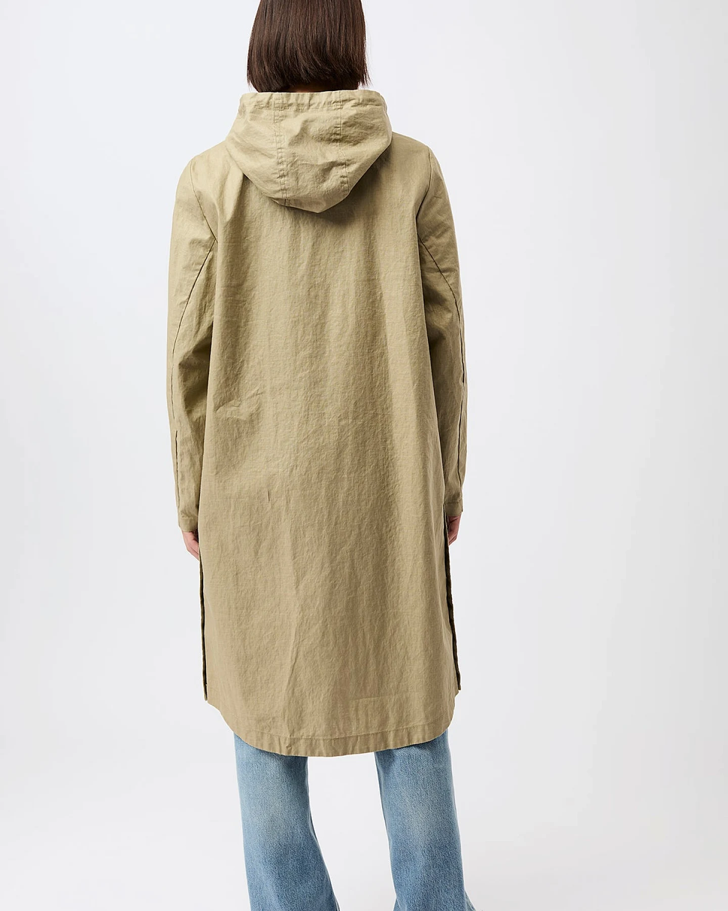 LangerChen Damen vegan Parka Long Breeze Beige – Ansicht 2