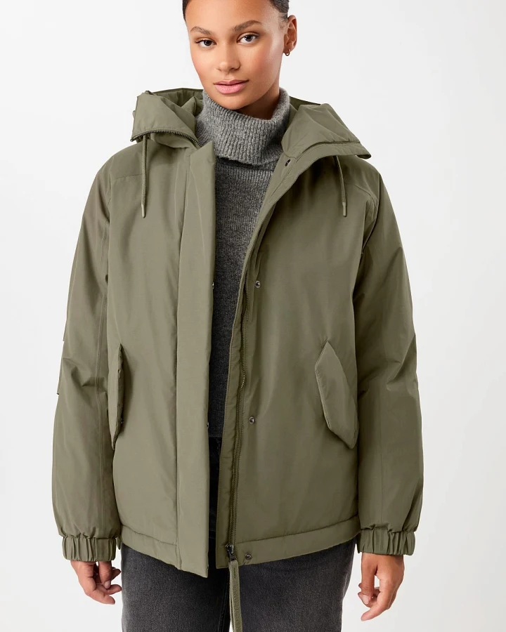 LangerChen Damen vegan Gesteppter Kurzer Parka Sencha