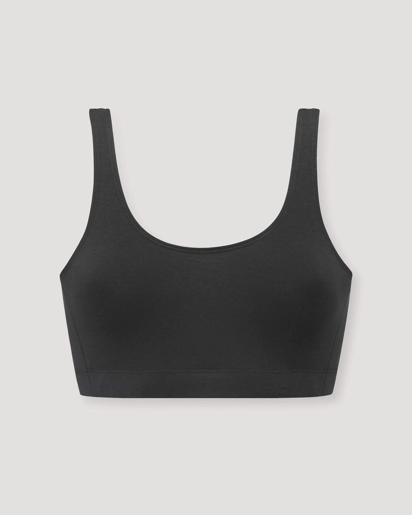 hessnatur Damen Bustier Softbund COTTON FEEL aus Bio-Baumwolle - schwarz - Größe 44 – Ansicht 3