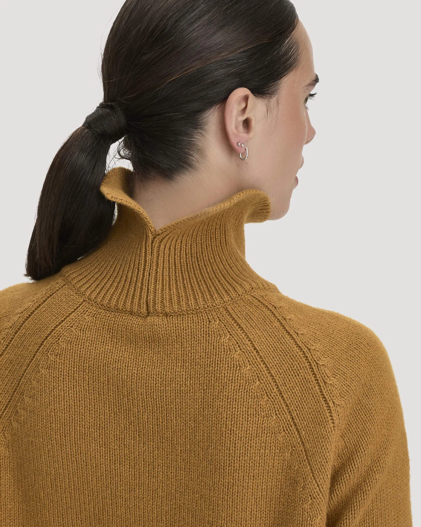 hessnatur Damen Strick Pullover Relaxed aus Bio-Merinowolle mit Bio-Baumwolle - orange - Größe S – Ansicht 4