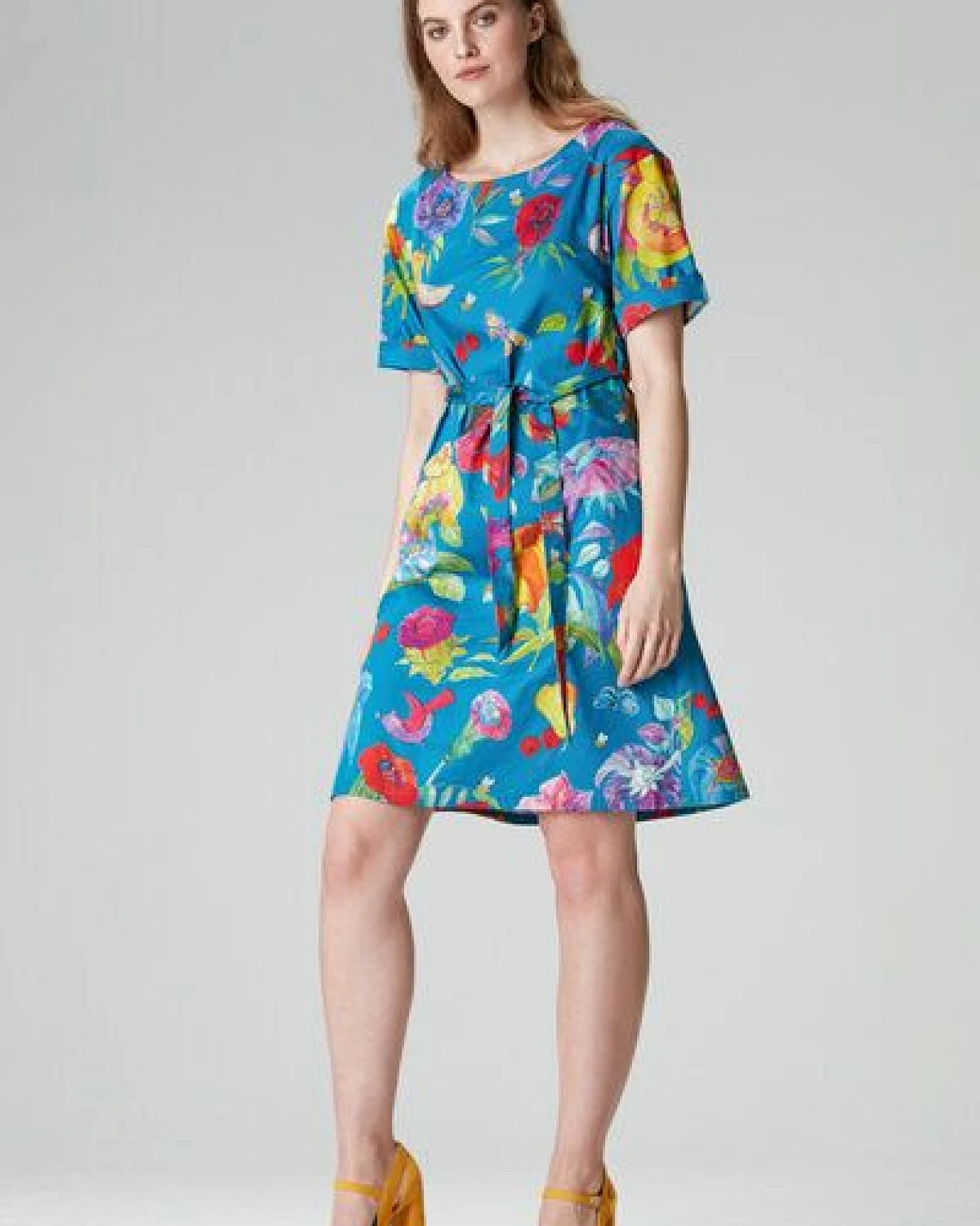 Studio Hertzberg Blumenkleid "GII-NA" aus Bio Baumwolle & Lyocell – Ansicht 2
