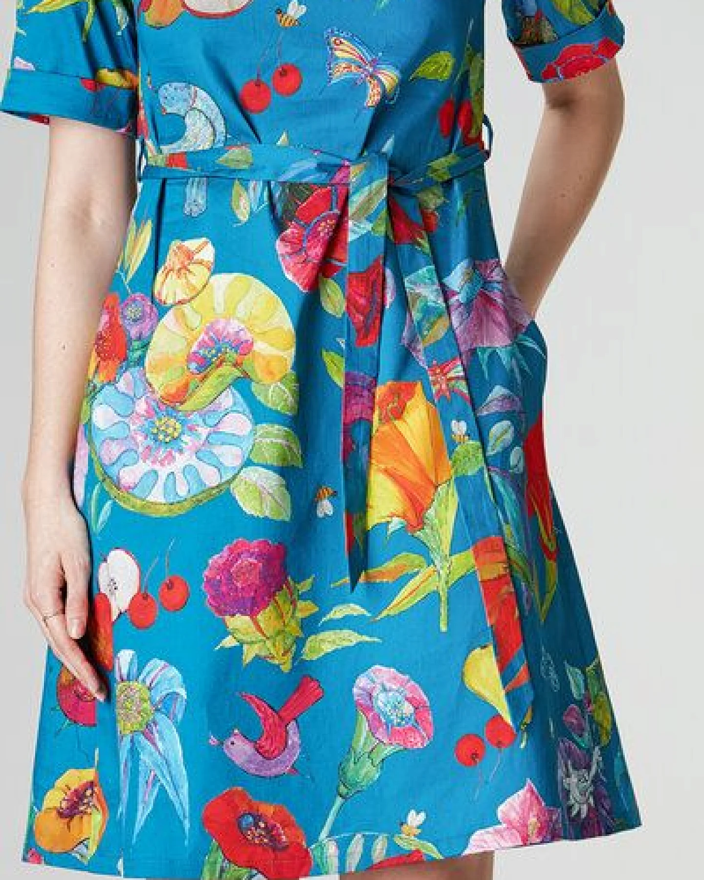 Studio Hertzberg Blumenkleid "GII-NA" aus Bio Baumwolle & Lyocell – Ansicht 3