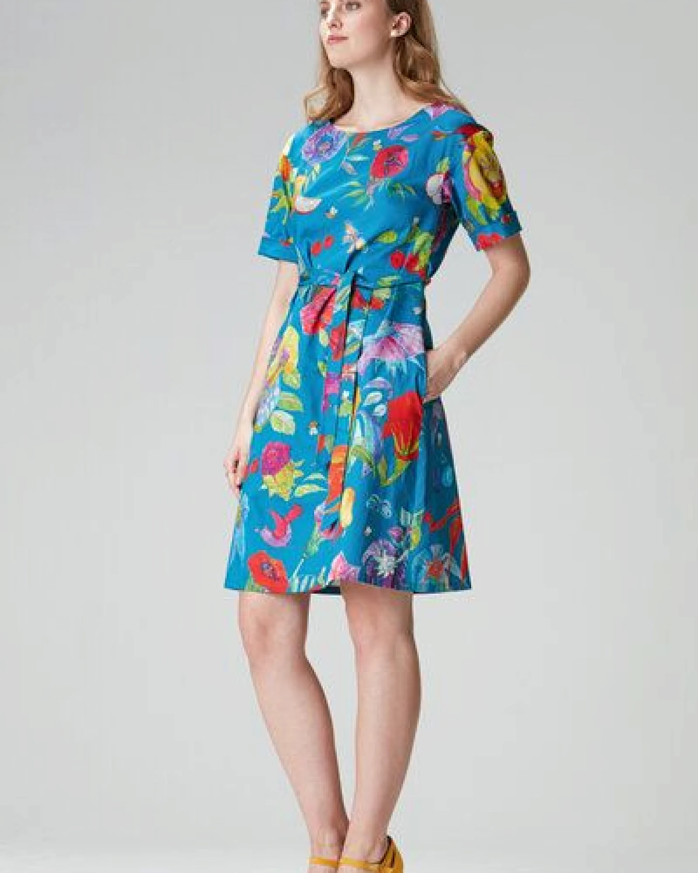 Studio Hertzberg Blumenkleid "GII-NA" aus Bio Baumwolle & Lyocell – Ansicht 4