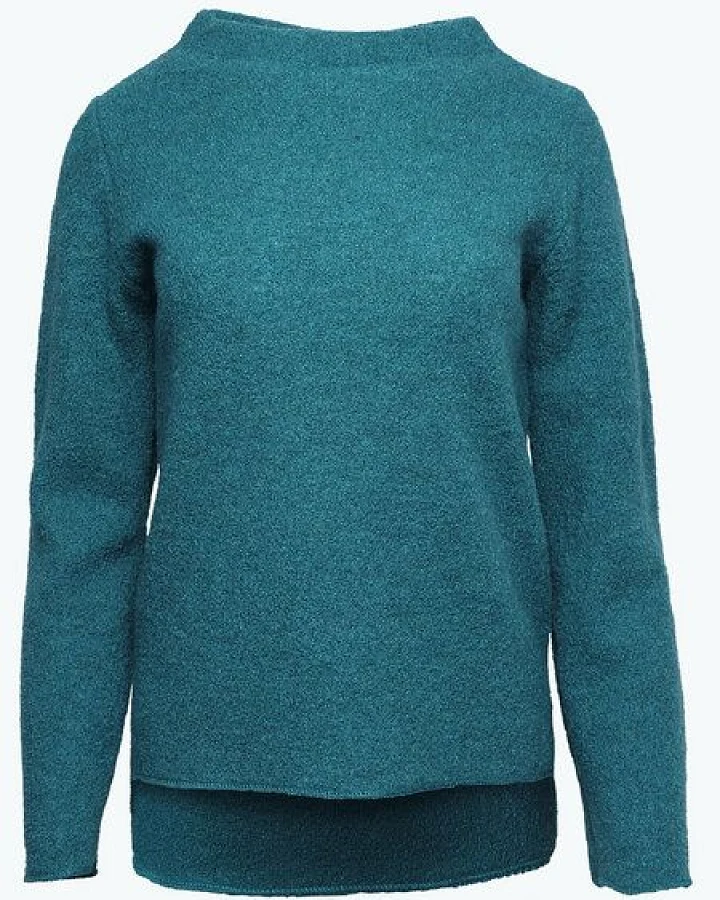 Reiff Damen Kreppwalk-Pullover reine Bio-Schurwolle