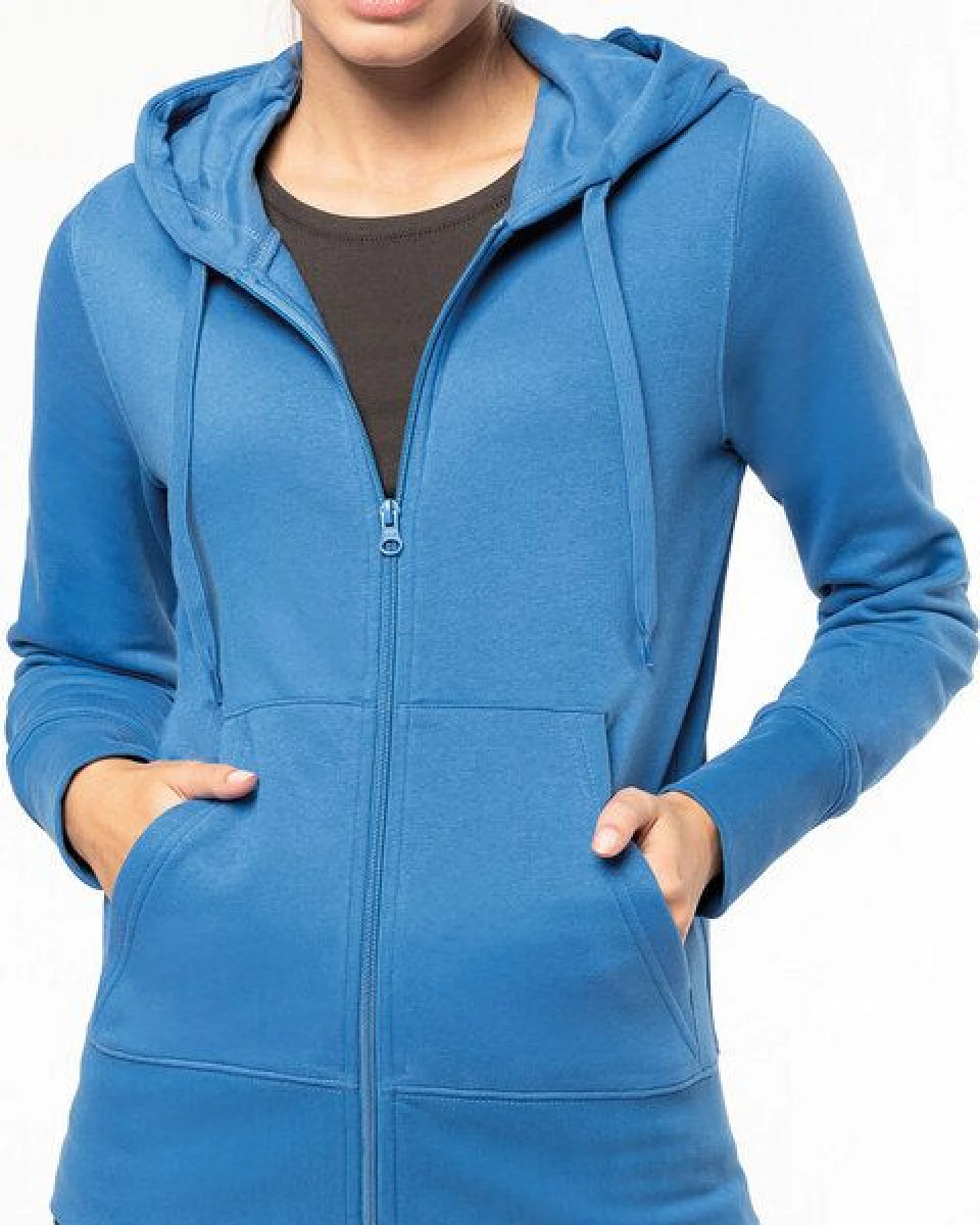 YTWOO Basic Kapuzensweatshirt für Damen aus Materlialien – Ansicht 2