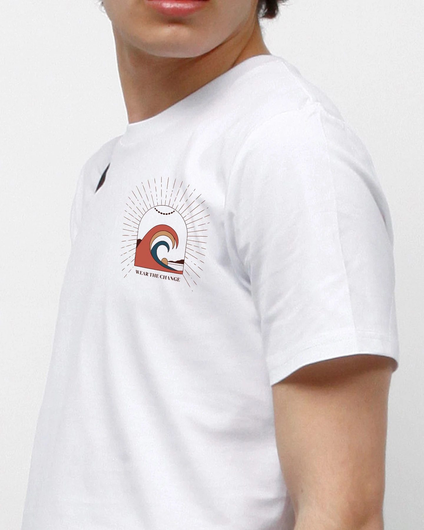 Wear The Change Wave T-Shirt für Männer – Ansicht 2