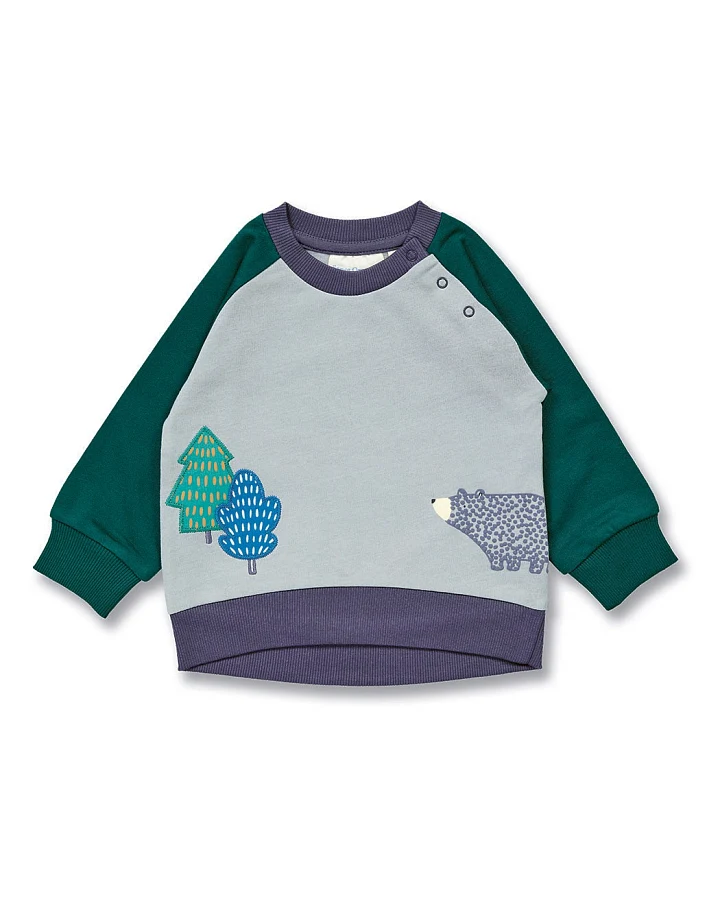 Baby Sweatshirt mit Bären-Motiv, Modell BUDA