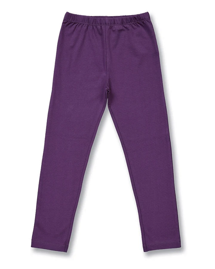 Mädchen Leggings in dunklem Pflaumenton, Modell LINDA