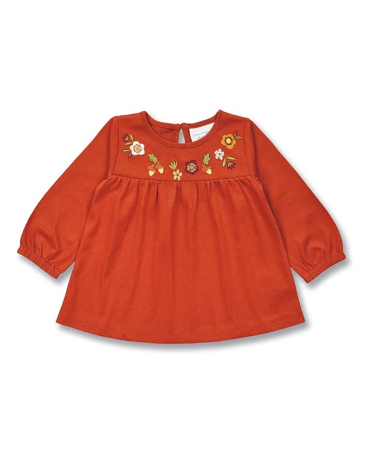Baby Tunika mit Blumen-Stickerei, Modell EDITH