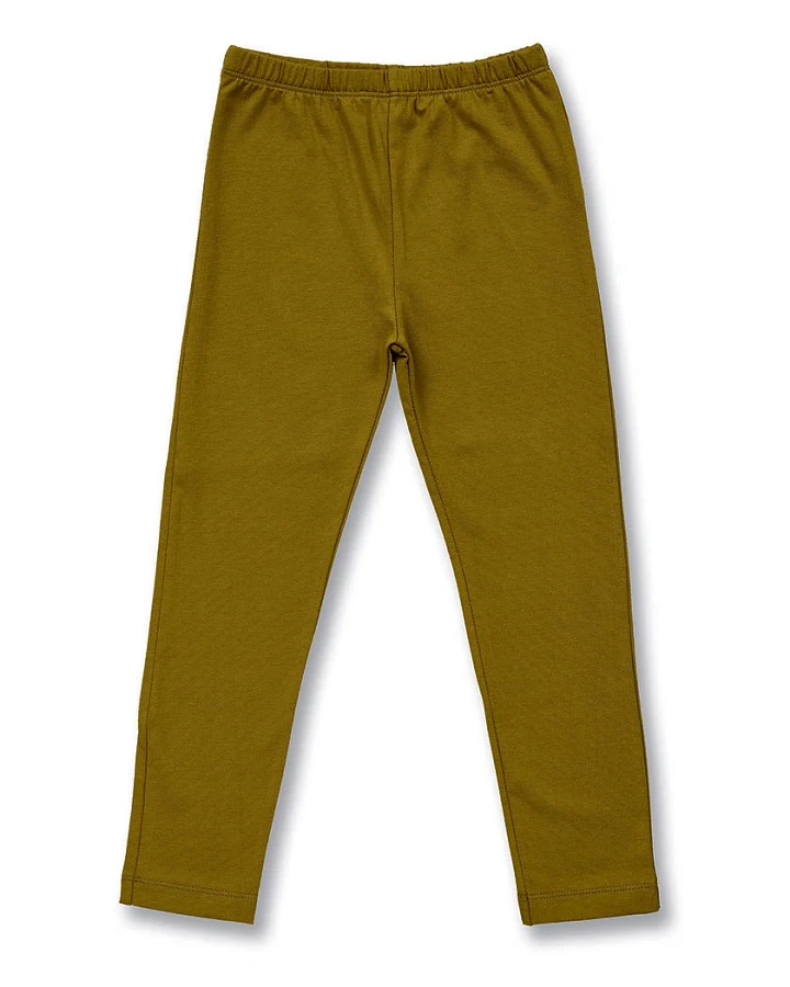 Mädchen Leggings in Dunkelolivgrün, Modell LINDA