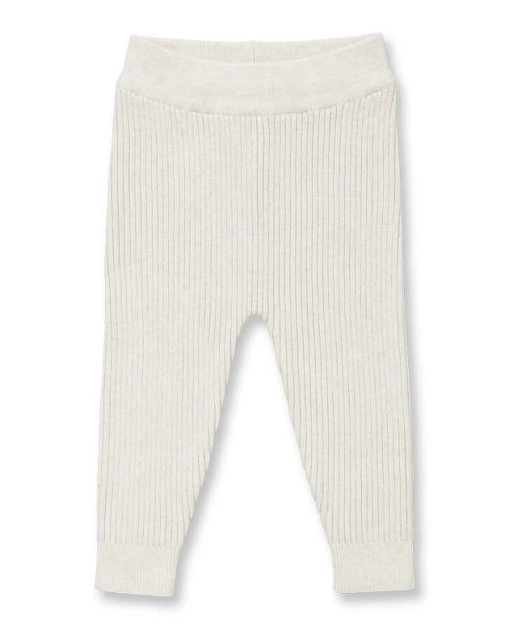 Babyleggings aus Strick in Cremeweiß Melange, Modell YUMA