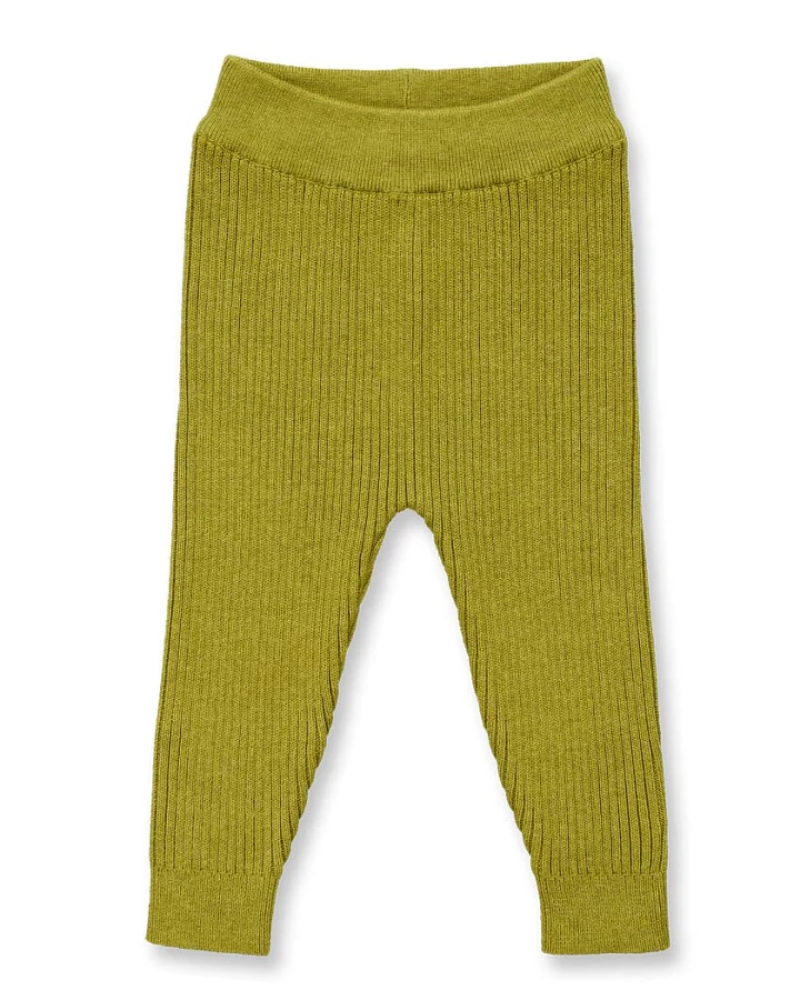 Babyleggings aus Strick in Grünteegrün Melange, Modell YUMA