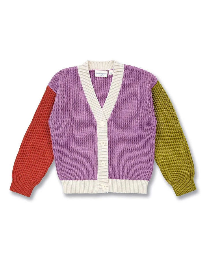 Kinder Strickjacke mit Colour-Blocking, Modell NUAKOO