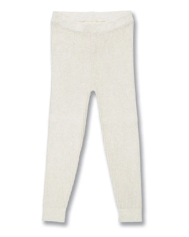 Kinder Strickleggings in Cremeweiß Melange, Modell YUMA