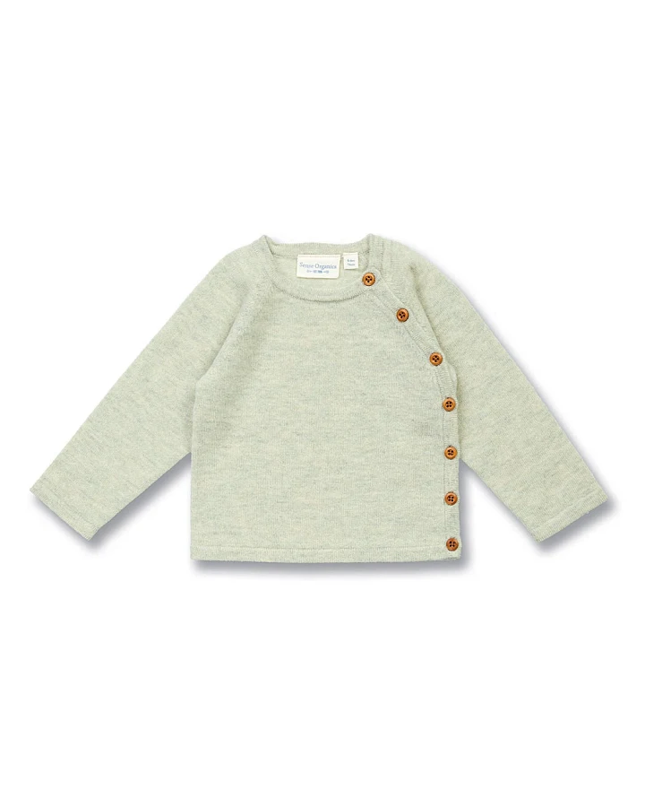 Wickeljacke aus Merinowolle in Lindgrün Melange, Modell P. PICASSO