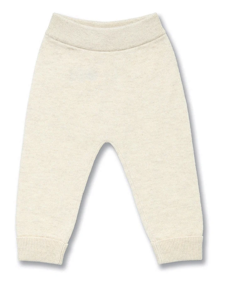 Baby Strickleggings aus Merinowolle in Cremeweiß, Modell PABLO