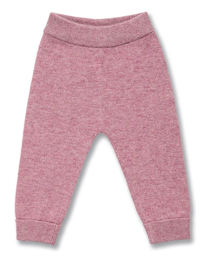 Baby Strickleggings aus Merinowolle in Mauve, Modell PABLO