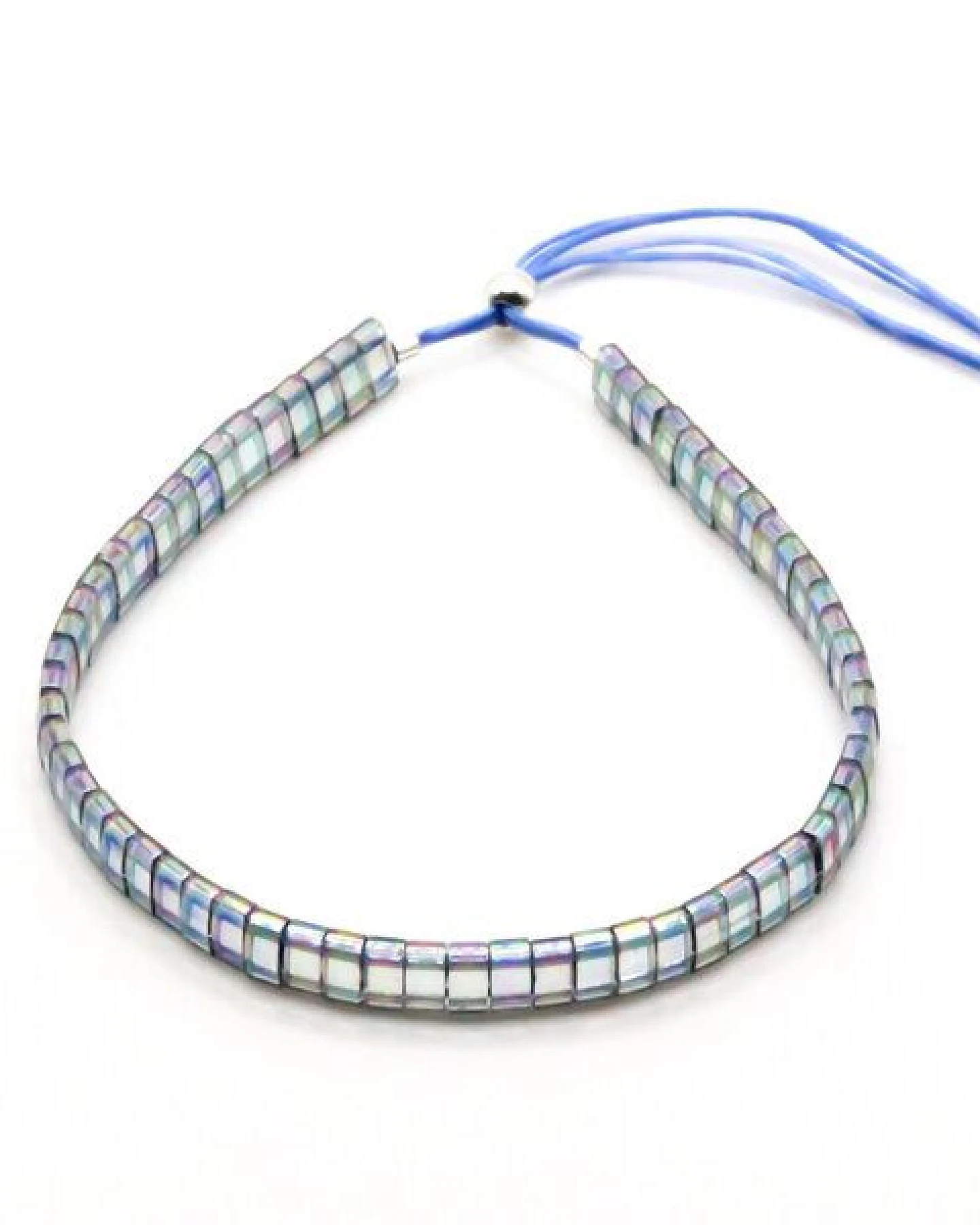 juni Graues Tila Armband Cloud - optional mit Silberarmband aus recyceltem Silber - gefertigt in Deutschland – Ansicht 4