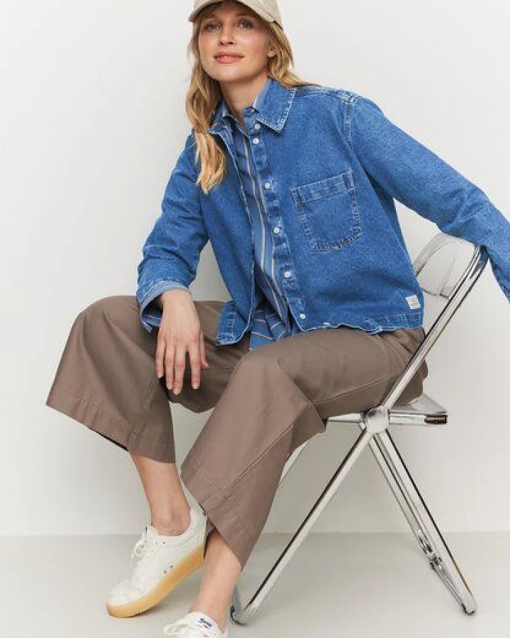 Damen Denim Overshirt aus Baumwolle - POPPY - recolution