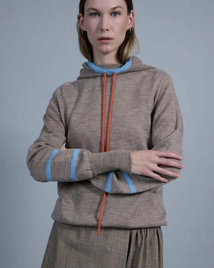 Susan's Fashion Damen Hoodie Karlie aus Biomerinowolle