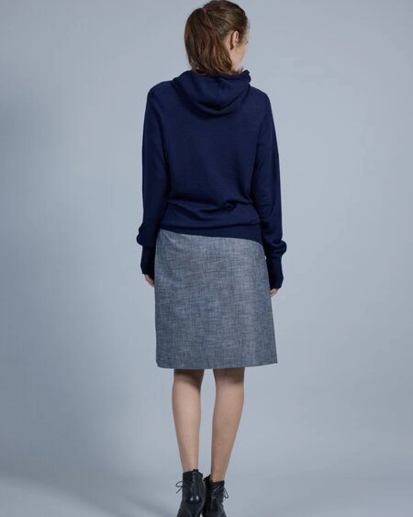 Susan's Fashion Damen Hoodie Karlie aus Biomerinowolle – Ansicht 3