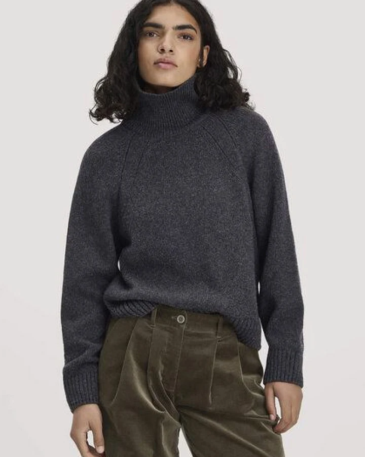 hessnatur Strick Pullover Relaxed aus Bio-Merinowolle mit Bio-Baumwolle