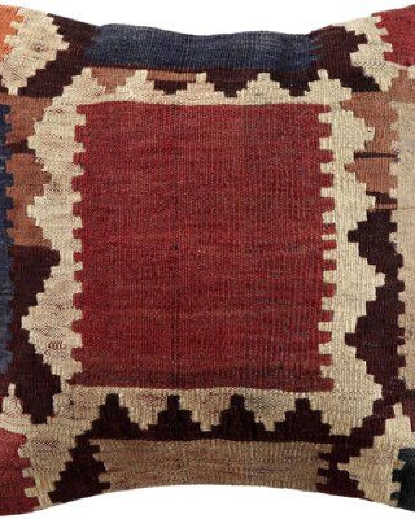 Kelim Kissen Mehrfarbig „Rugtales“ aus Schurwolle, 40x40 cm – Ansicht 3
