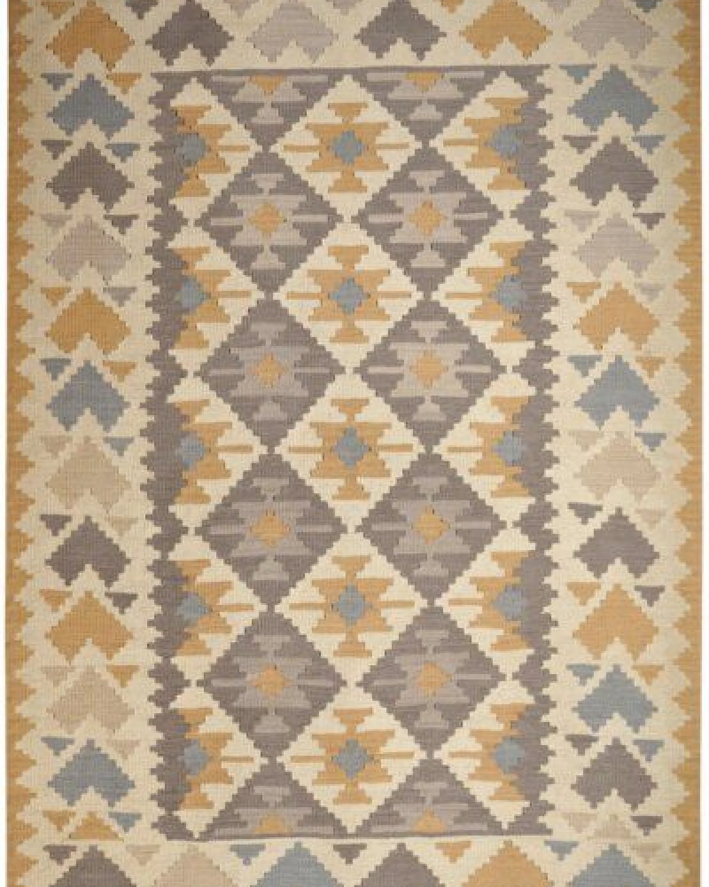 Kelim Gashgai Grau „Rugtales“ aus Schurwolle, 170x239 cm – Ansicht 3