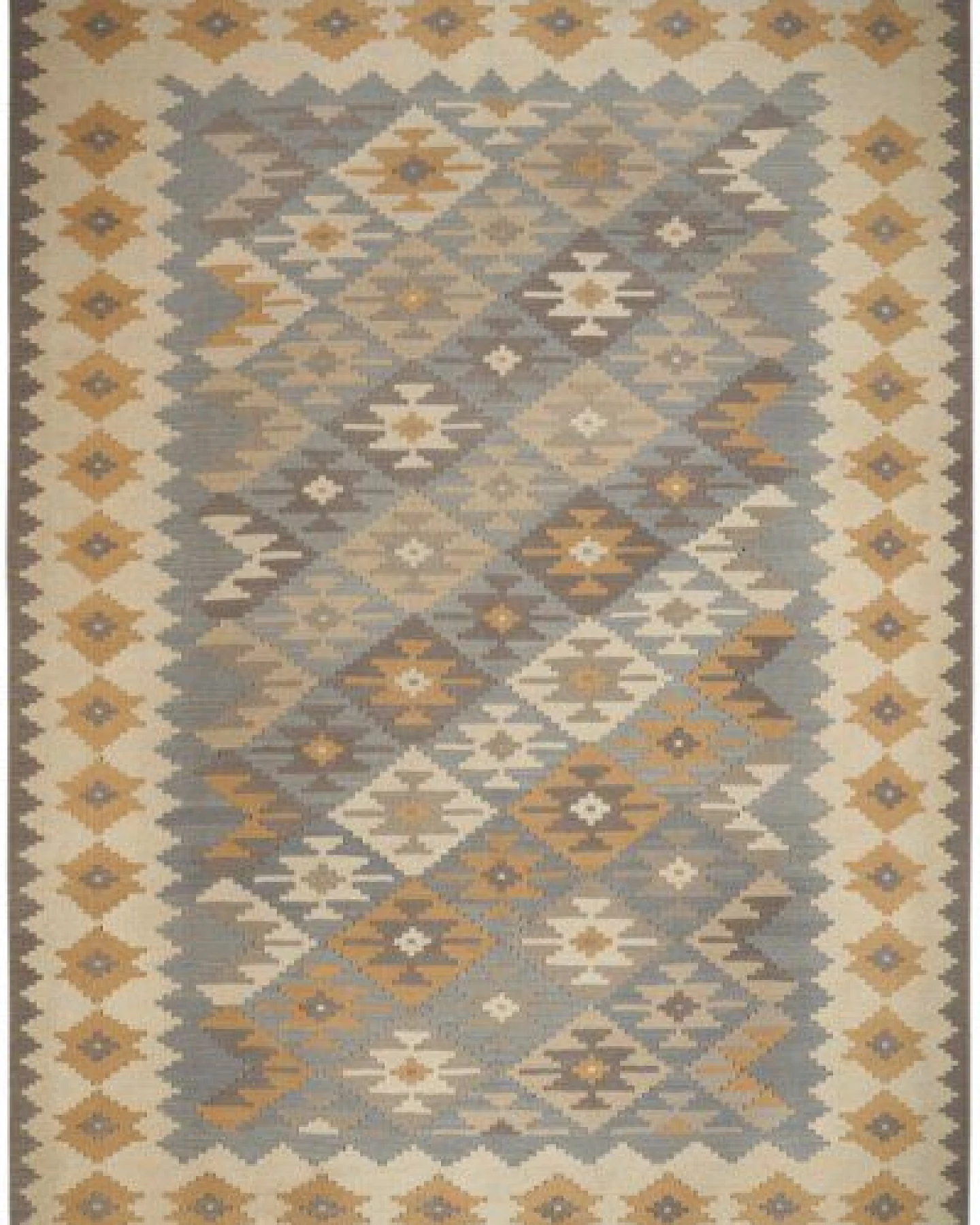 Kelim Gashgai Grau „Rugtales“ aus Schurwolle, 204x283 cm – Ansicht 3