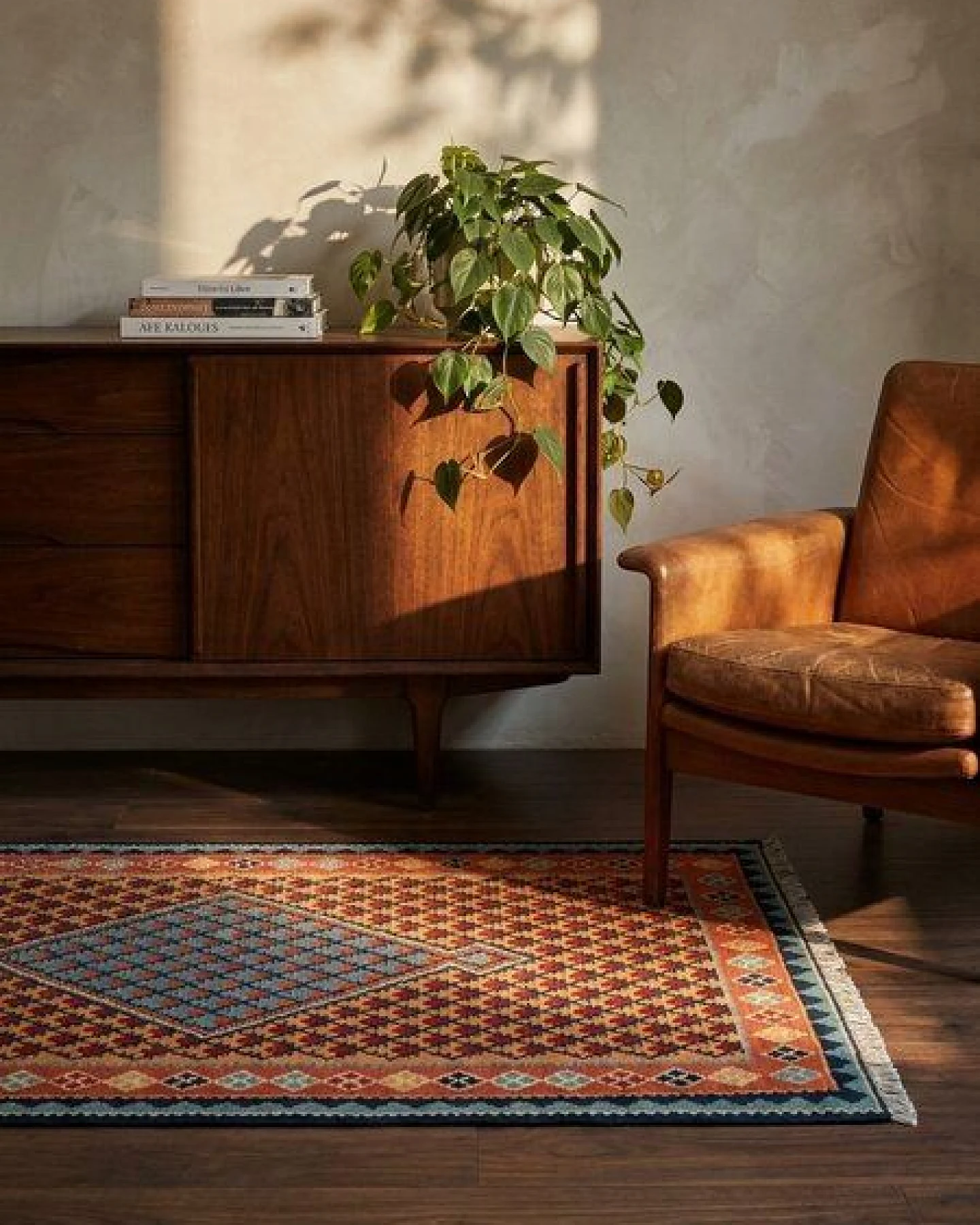 Kelim Senneh Beige „Rugtales“ aus Schurwolle, 105x148 cm – Ansicht 2