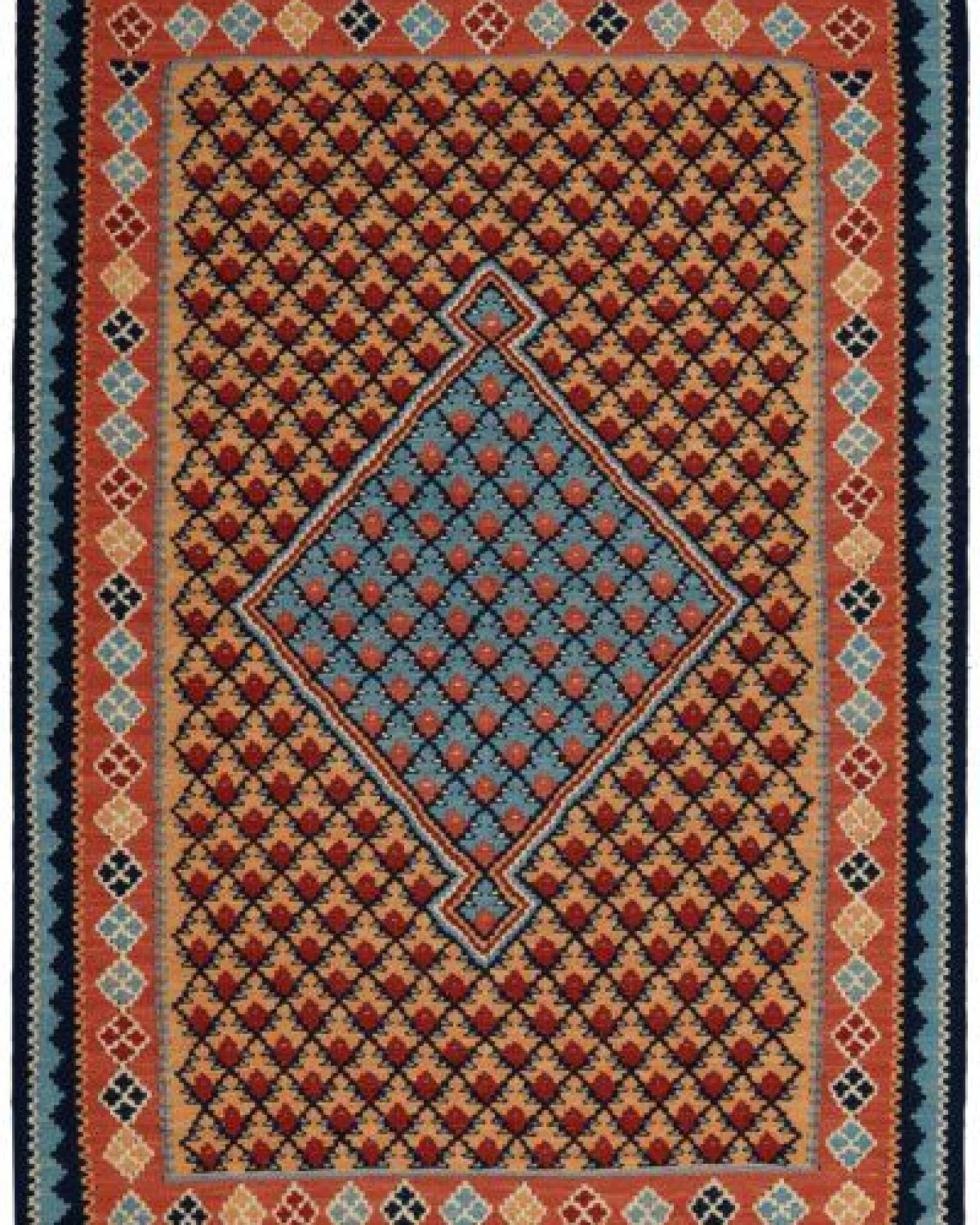 Kelim Senneh Beige „Rugtales“ aus Schurwolle, 105x148 cm – Ansicht 3