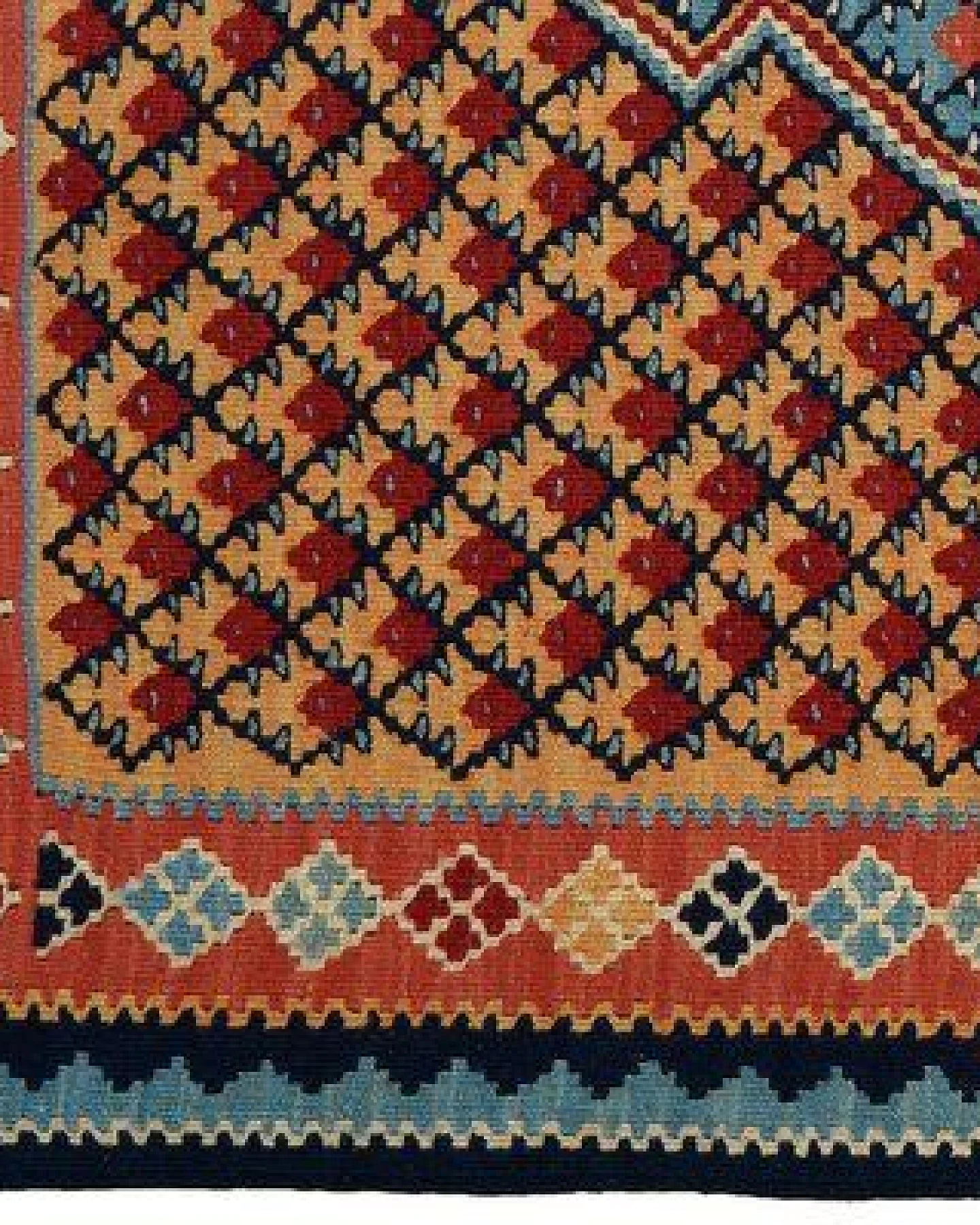 Kelim Senneh Beige „Rugtales“ aus Schurwolle, 105x148 cm – Ansicht 4