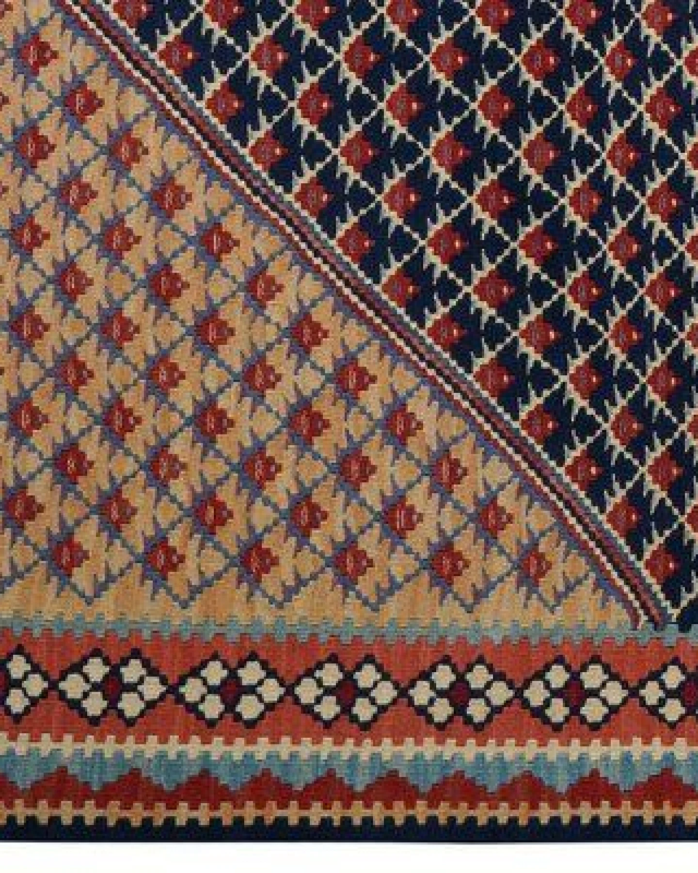 Kelim Senneh Blau „Rugtales“ aus Schurwolle, 153x196 cm – Ansicht 4