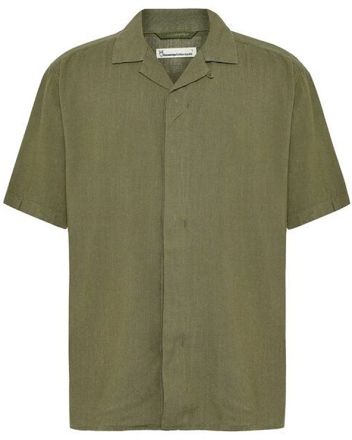 KnowledgeCotton Apparel Kurzarm-Hemd Relaxed