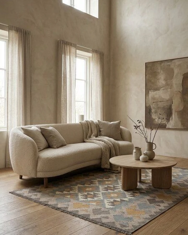 Kelim Gashgai Beige „Rugtales“ aus Schurwolle, 174x238 cm