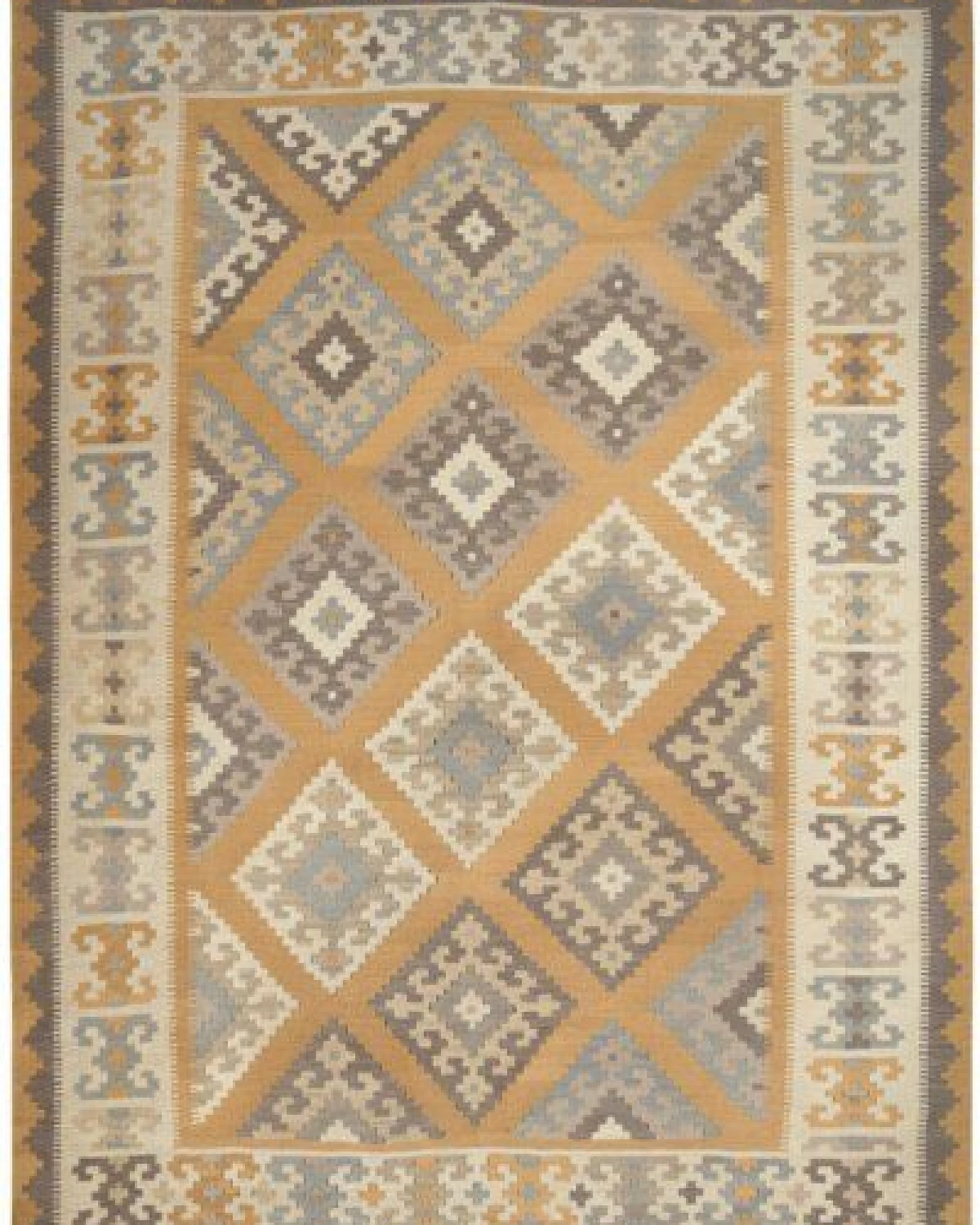 Kelim Gashgai Gelb „Rugtales“ aus Schurwolle, 185x250 cm – Ansicht 3