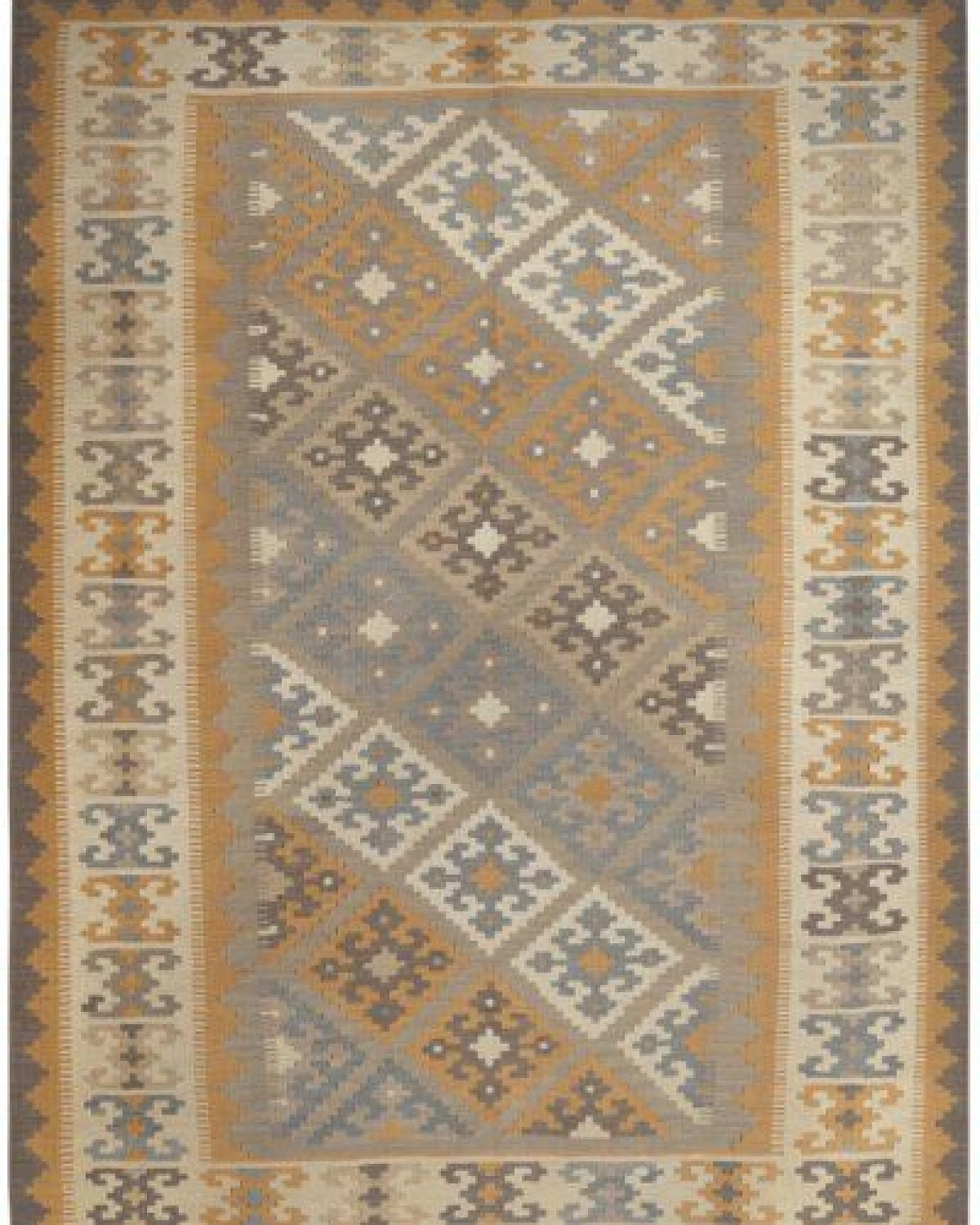 Kelim Gashgai Grau „Rugtales“ aus Schurwolle, 179x240 cm – Ansicht 3