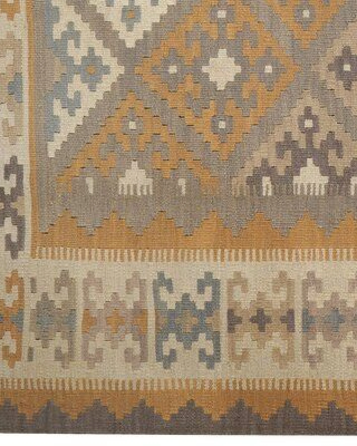 Kelim Gashgai Grau „Rugtales“ aus Schurwolle, 179x240 cm – Ansicht 4
